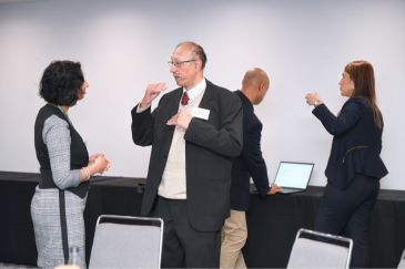 Alumni networking over lunch at the GROWTH Hillingdon Business Support Programme alumni event