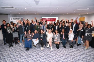 A group photo of the GROWTH Hillingdon Business Support Programme Alumni event, with the Hillingdon Chamber of Commerce team.