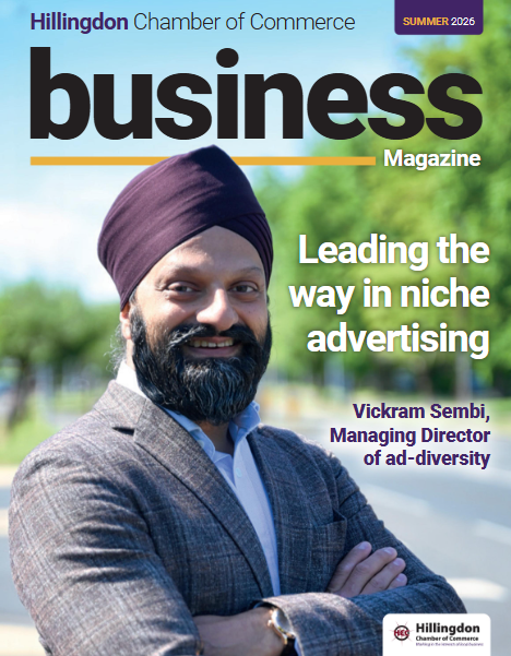 Business magazine Summer 26 The front cover of Hillingdon Business Magazine.